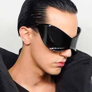 Shield Sunglasses Visor‎ Futuristic Cyclops Mono Lens Mask Goggle Cover Face New